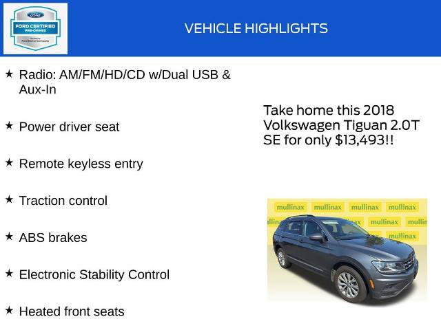 Used 2018 Volkswagen Tiguan SE AWD/4WD image 17