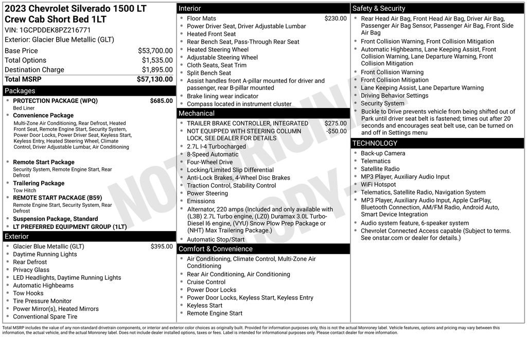 Used 2023 Chevrolet Silverado 1500 LT w/ Protection Package AWD/4WD image 35