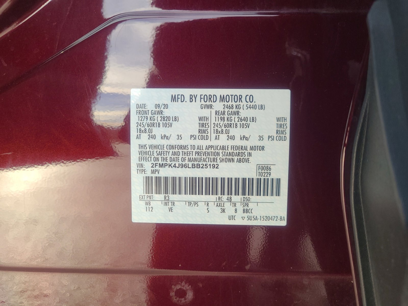 Certified 2020 Ford Edge SEL w/ Convenience Package image 25