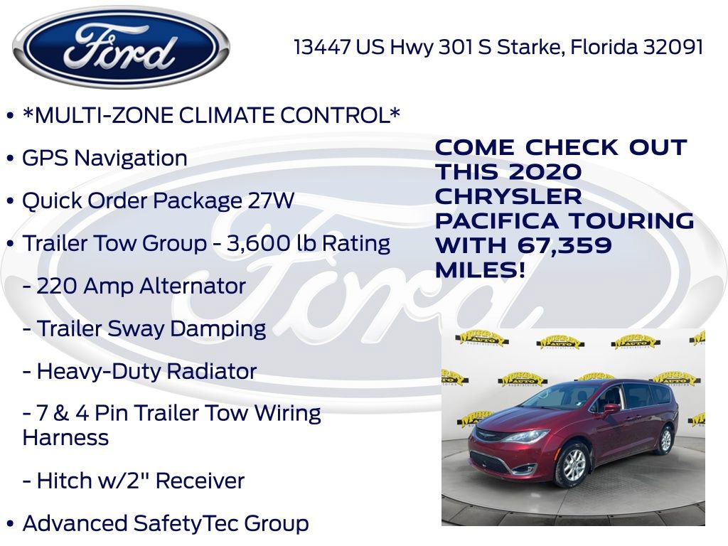 Used 2020 Chrysler Pacifica Touring w/ Advanced Safetytec Group FWD image 15