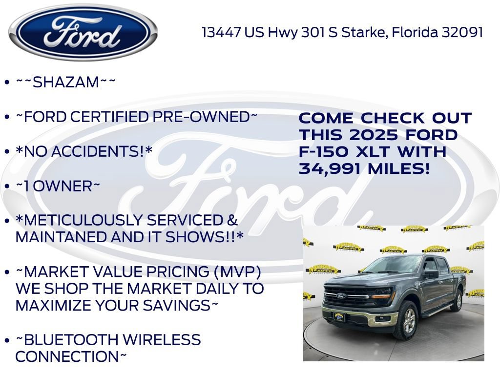 Certified 2025 Ford F150 XLT w/ Equipment Group 301A Standard AWD/4WD image 6