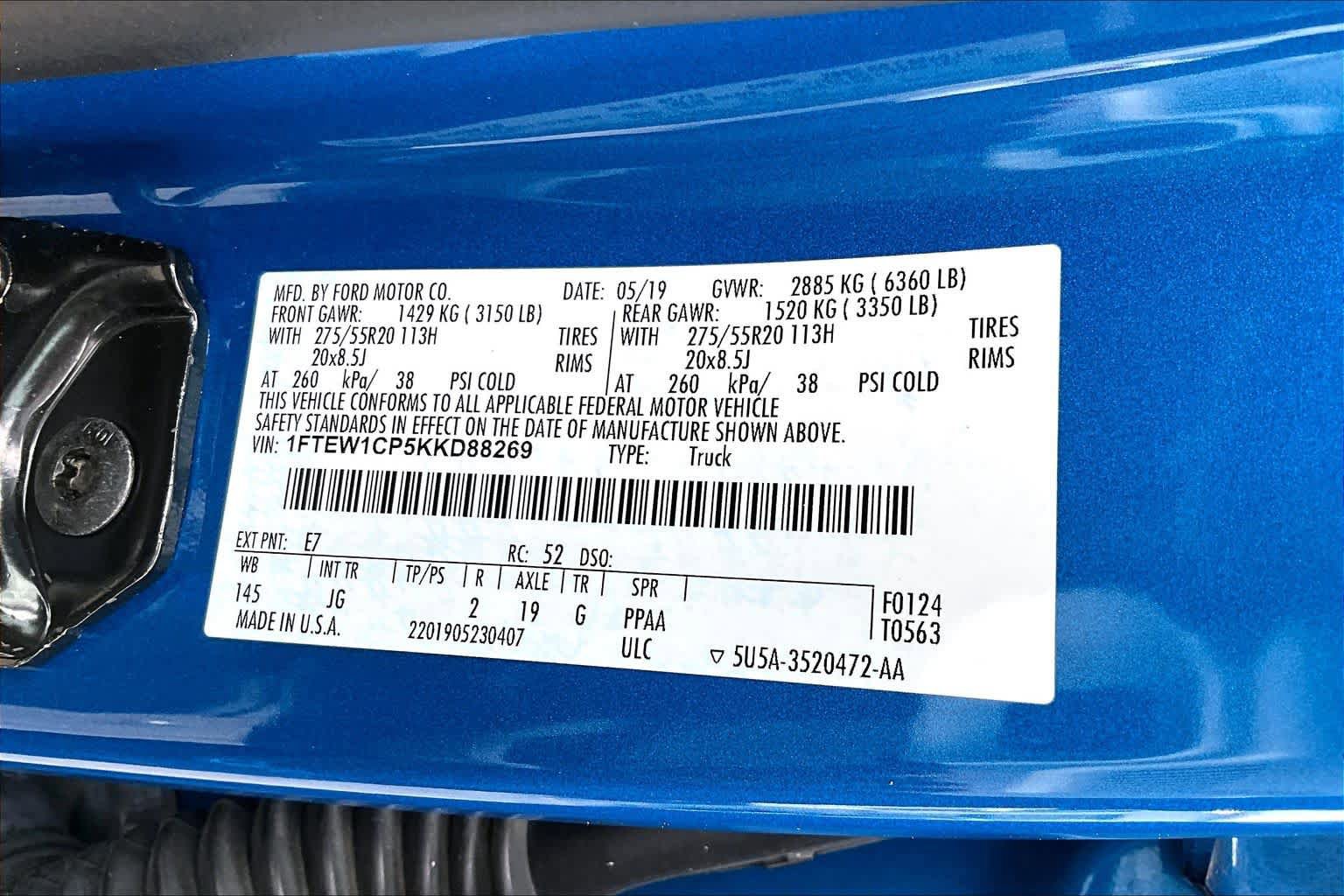 Certified 2019 Ford F150 XL w/ Equipment Group 101A Mid RWD image 34