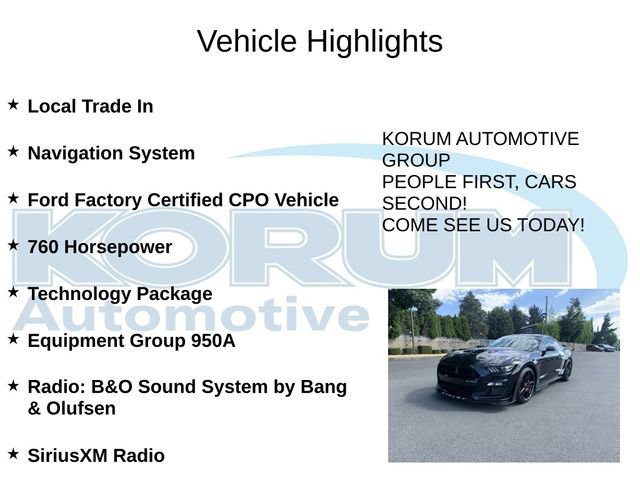 Certified 2021 Ford Mustang Shelby GT500 w/ Technology Package RWD image 4