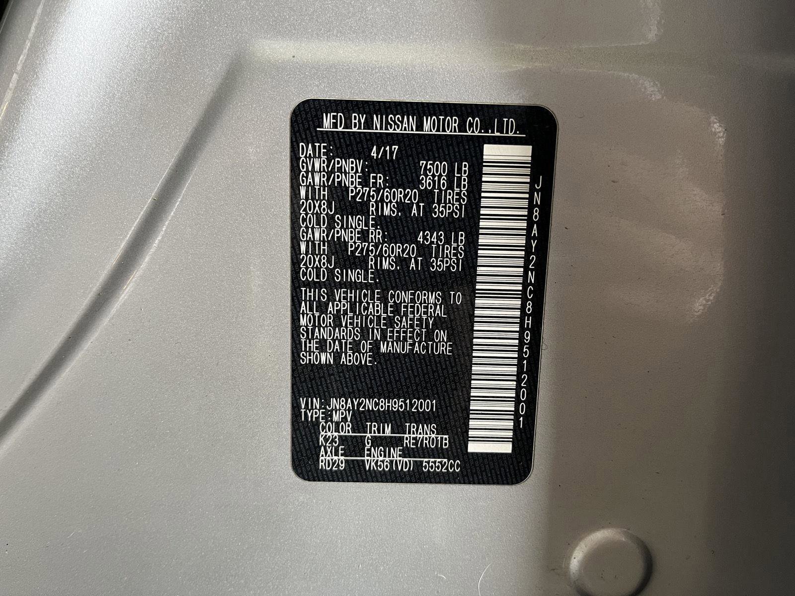 Used 2017 Nissan Armada SL w/ Technology Package image 24