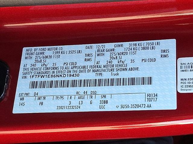 Certified 2022 Ford F150 XLT w/ Equipment Group 302A High image 29