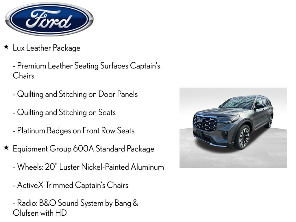 Certified 2026 Ford Explorer Platinum w/ LUX Leather Package AWD/4WD image 4