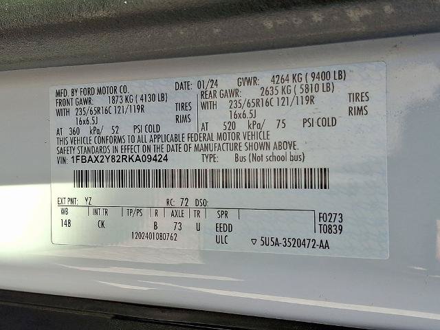 Certified 2024 Ford Transit 350 XLT RWD image 28