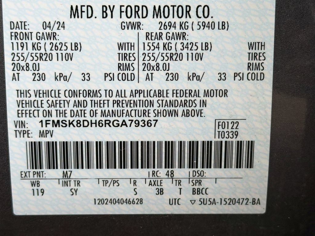 Certified 2024 Ford Explorer XLT w/ Equipment Group 202A AWD/4WD image 34