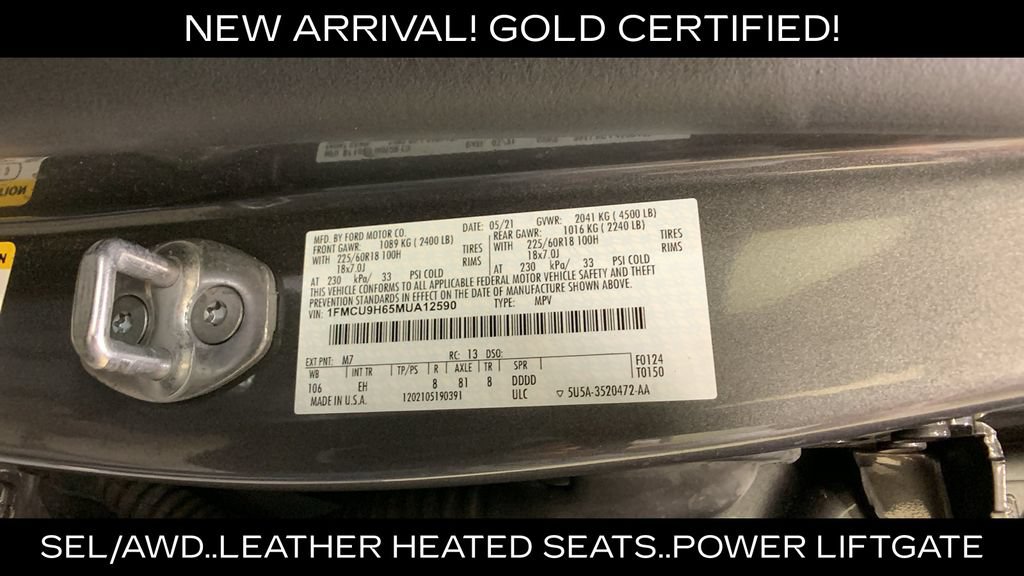 Certified 2021 Ford Escape SEL AWD/4WD image 46