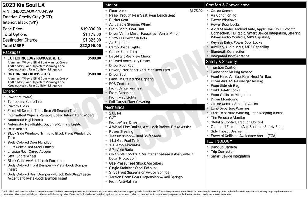 Used 2023 Kia Soul LX w/ Option Group 015 FWD image 3