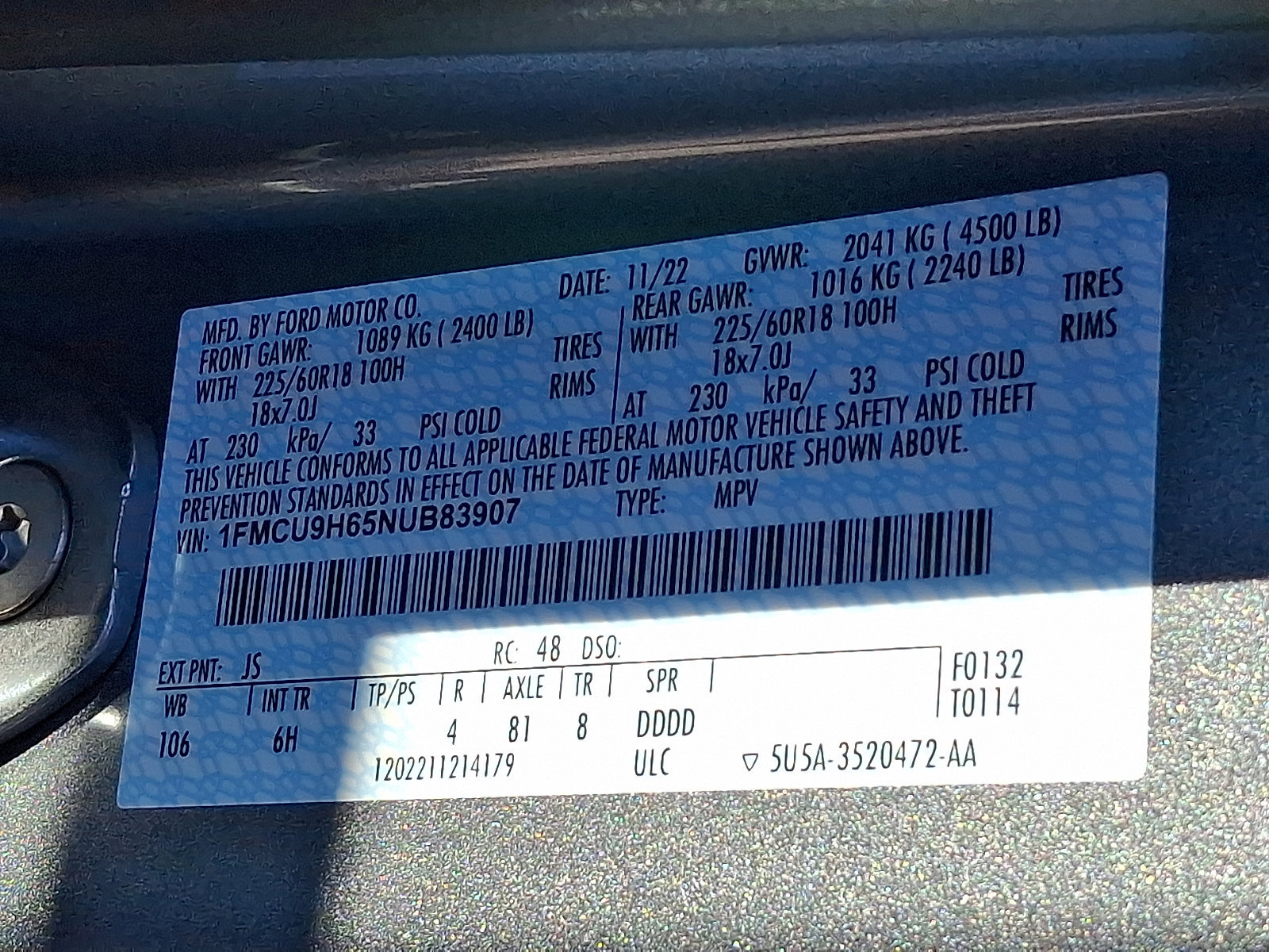 Certified 2022 Ford Escape SEL image 26