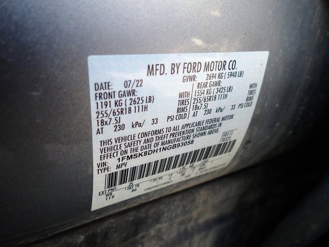 Certified 2022 Ford Explorer XLT image 22