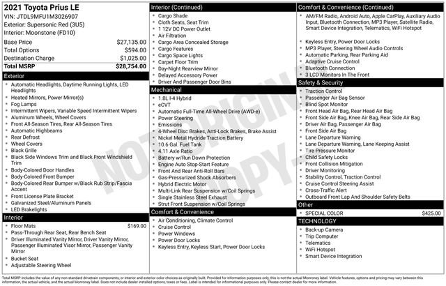 Used 2021 Toyota Prius LE image 17