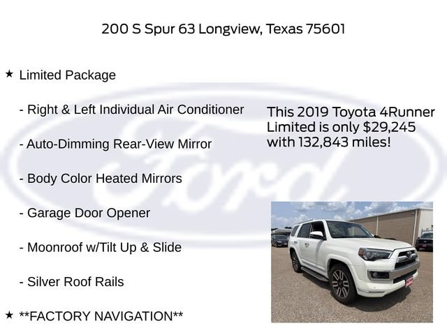 Used 2019 Toyota 4Runner Limited AWD/4WD image 6