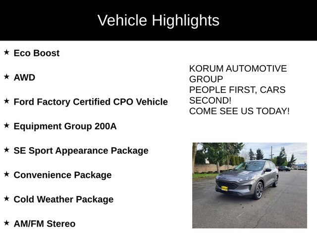 Certified 2022 Ford Escape SE w/ SE Sport Appearance Package image 4