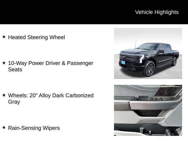 Certified 2023 Ford F150 Lightning XLT w/ Equipment Group 312A High image 15