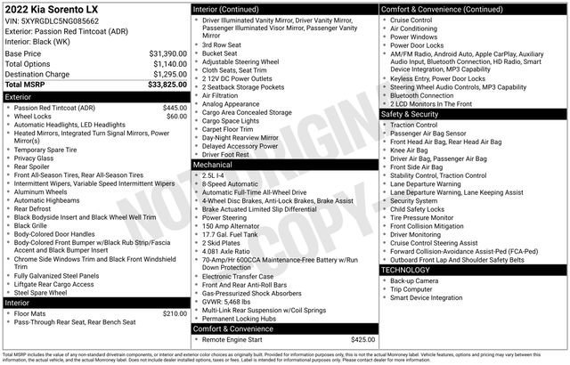 Used 2022 Kia Sorento LX image 9