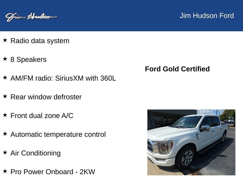 Certified 2023 Ford F150 Platinum w/ Equipment Group 701A High AWD/4WD image 12