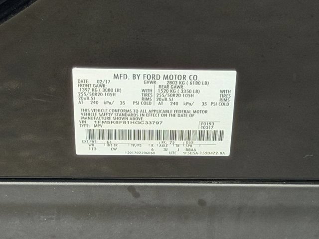 Certified 2017 Ford Explorer Limited AWD/4WD image 31