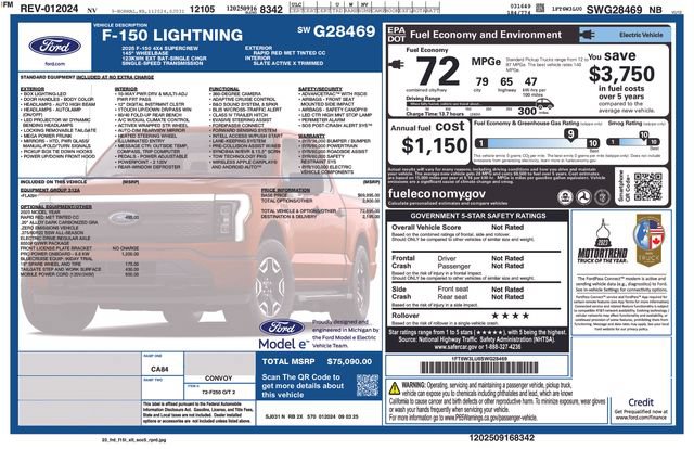 Certified 2025 Ford F150 Lightning Flash AWD/4WD image 36