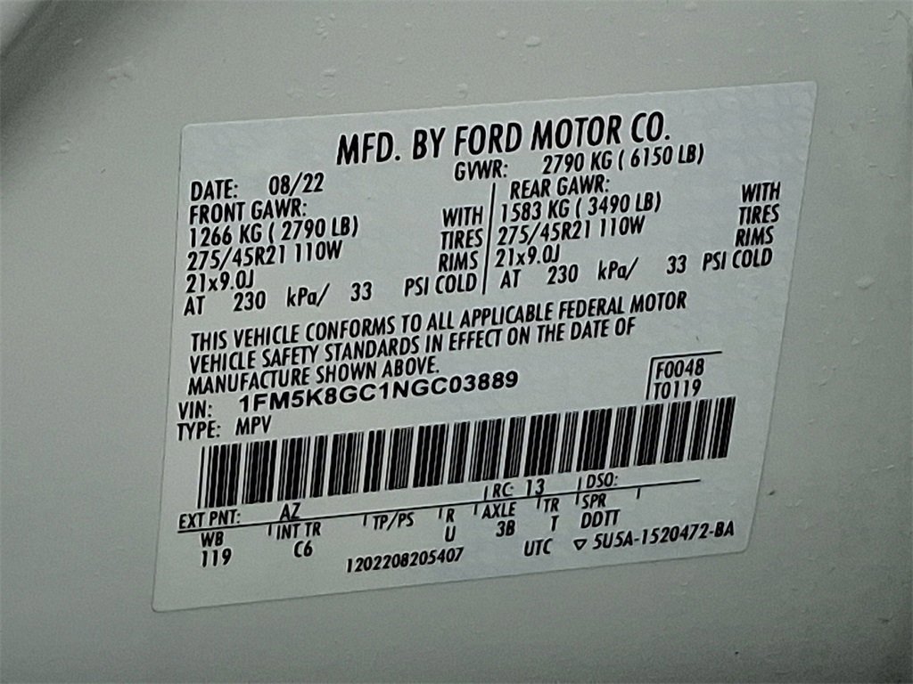 Certified 2022 Ford Explorer ST w/ Equipment Group 401A image 28