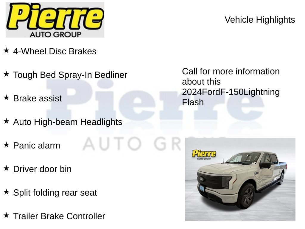 Certified 2024 Ford F150 Lightning Flash w/ Max Trailer Tow Package AWD/4WD image 15