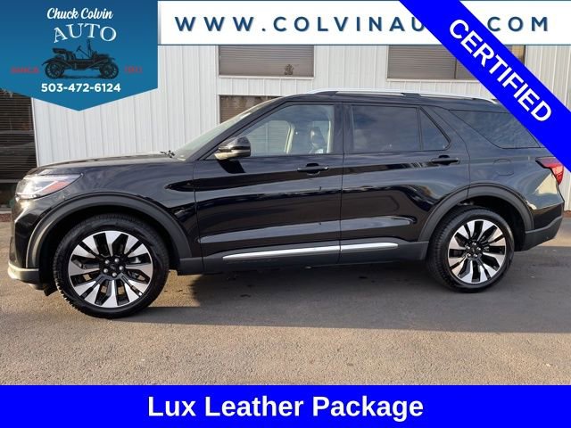 Certified 2025 Ford Explorer Platinum w/ LUX Leather Package