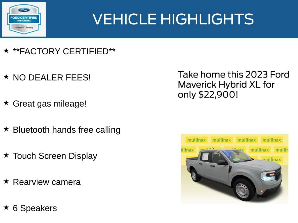 Certified 2023 Ford Maverick XL FWD image 12
