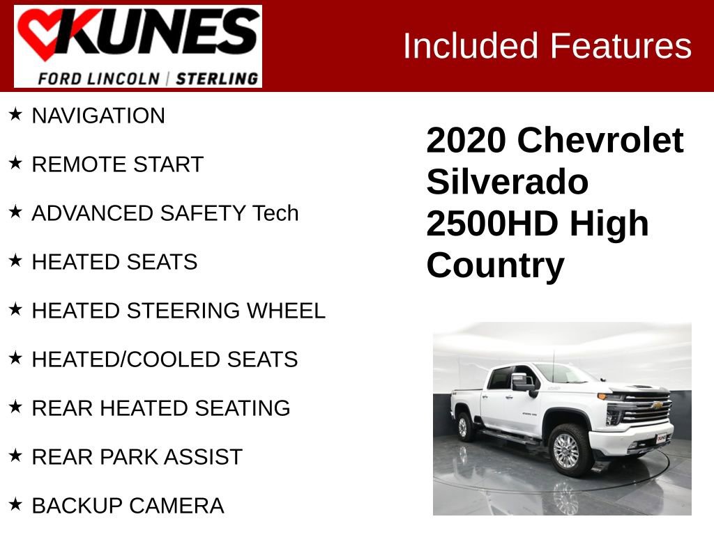 Used 2020 Chevrolet Silverado 2500 High Country w/ Gooseneck/5TH Wheel Package AWD/4WD image 2