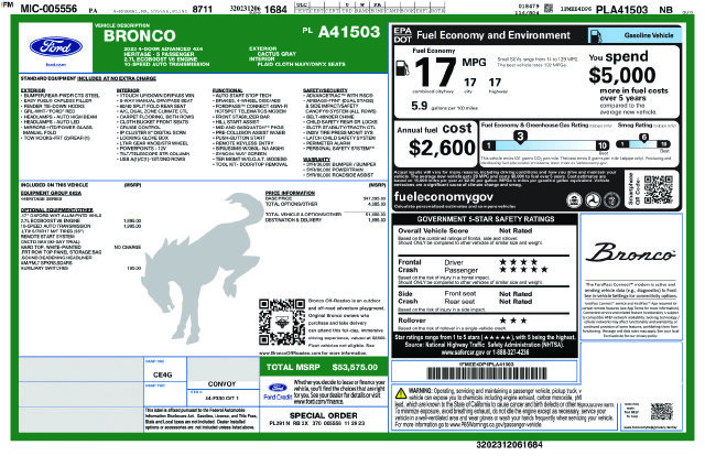 Certified 2023 Ford Bronco Heritage Edition AWD/4WD image 13