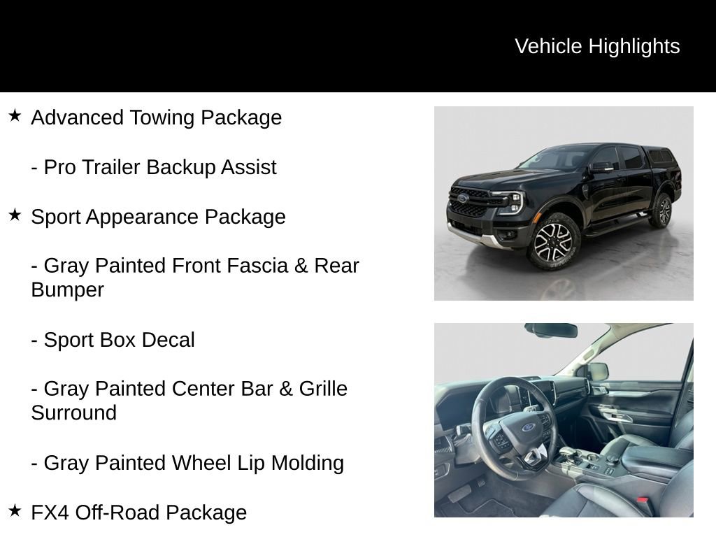 Certified 2024 Ford Ranger Lariat w/ FX4 Off-Road Package AWD/4WD image 11