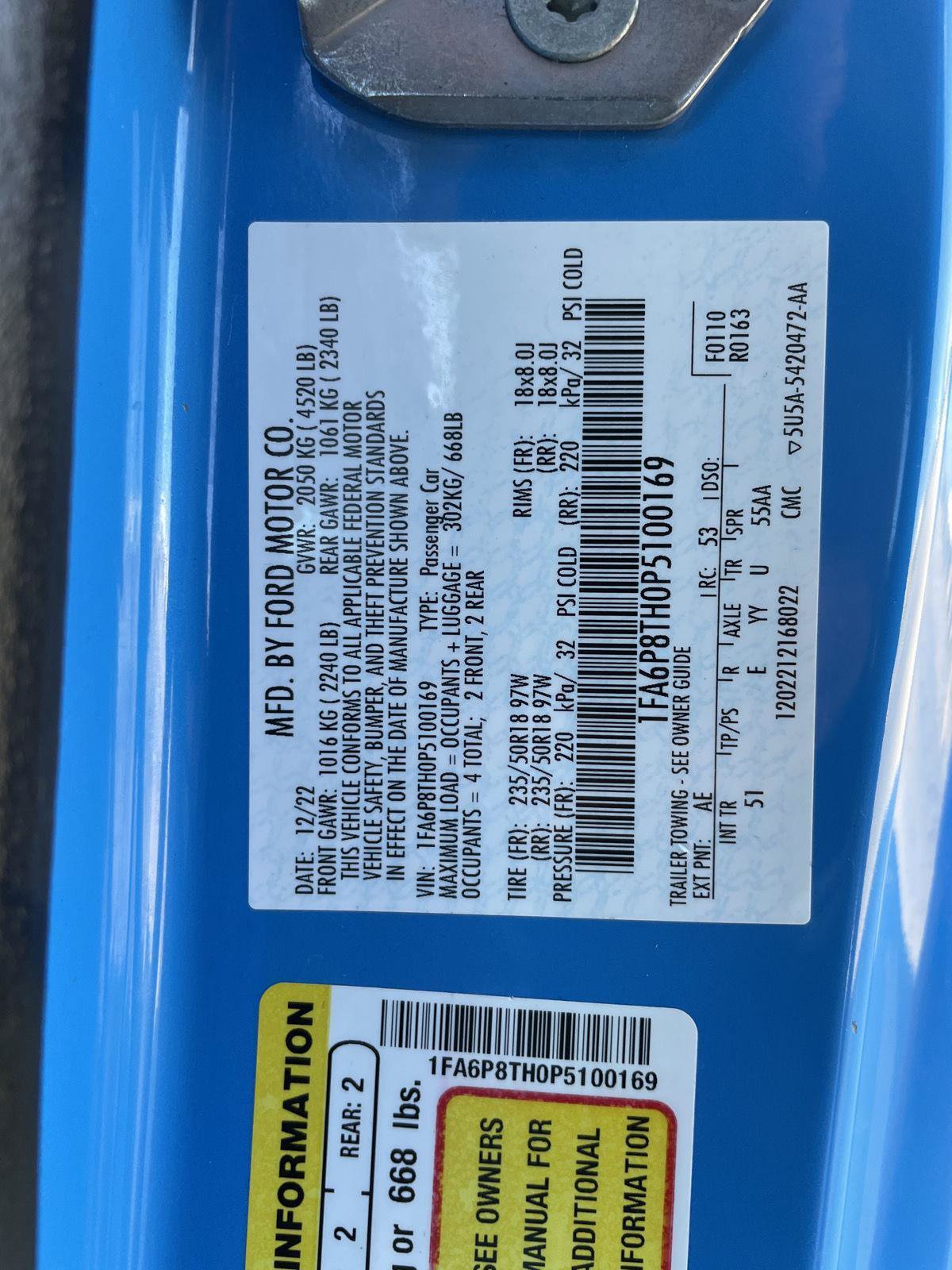 Certified 2023 Ford Mustang Premium w/ Equipment Group 201A RWD image 33