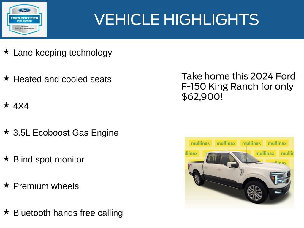 Certified 2024 Ford F150 King Ranch w/ FX4 Off-Road Package image 25