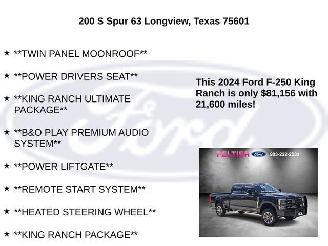 Certified 2024 Ford F250 King Ranch w/ FX4 Off-Road Package AWD/4WD image 15