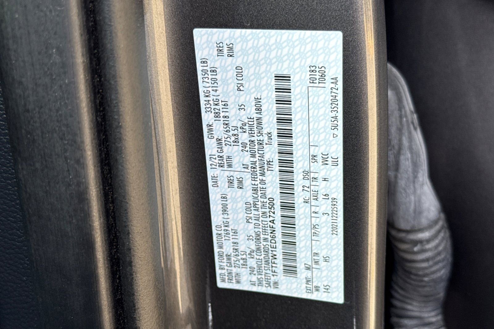 Certified 2022 Ford F150 Lariat w/ Equipment Group 501A Mid AWD/4WD image 29