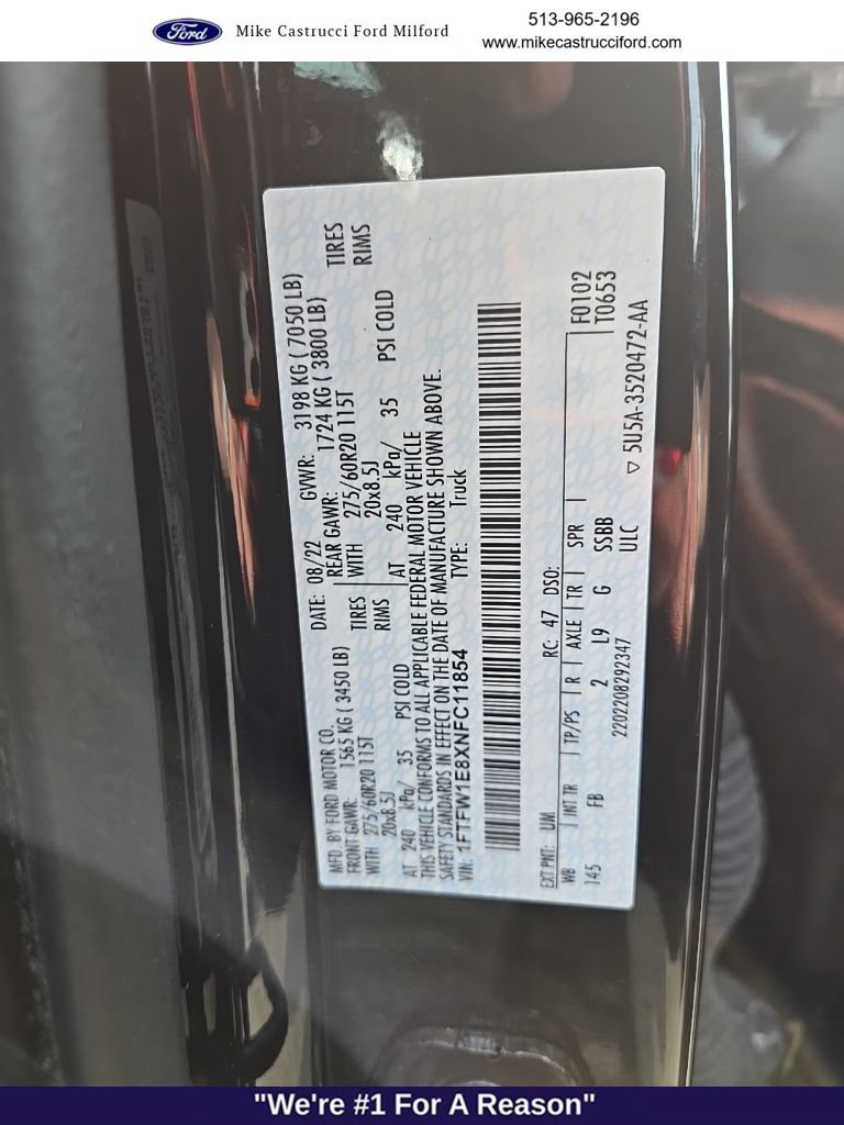 Certified 2022 Ford F150 XLT w/ Equipment Group 302A High AWD/4WD image 13