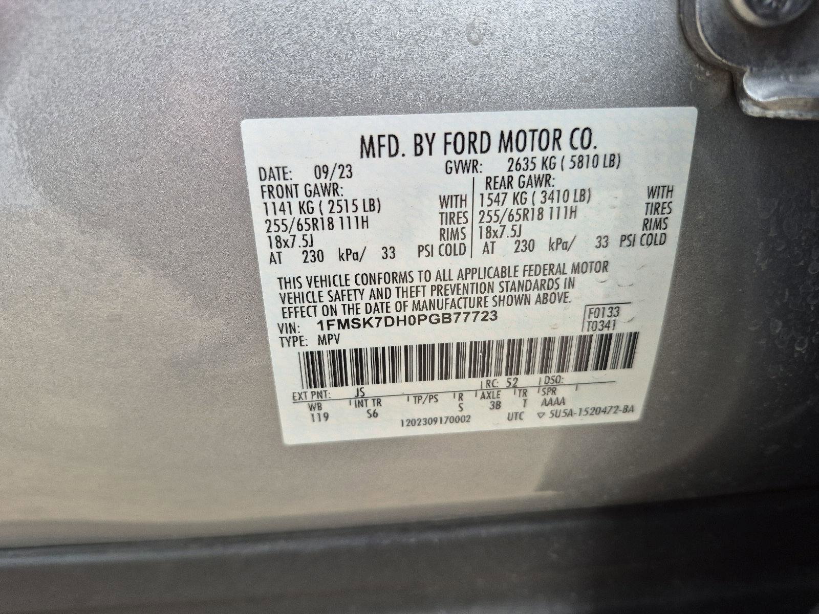 Certified 2023 Ford Explorer XLT w/ Equipment Group 202A image 5