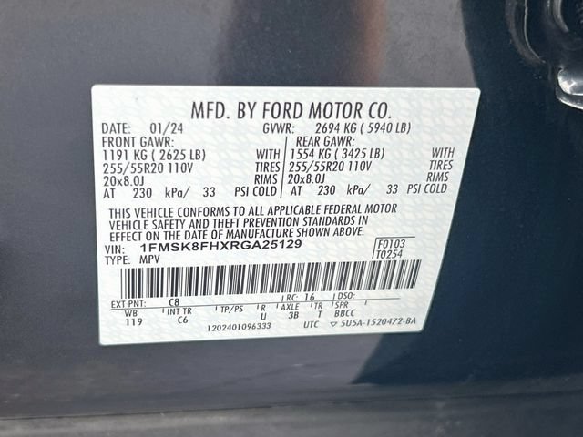 Certified 2024 Ford Explorer Limited w/ Limited Technology Package AWD/4WD image 43