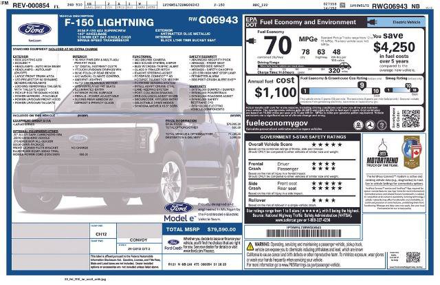 Certified 2024 Ford F150 Lightning Lariat AWD/4WD image 7