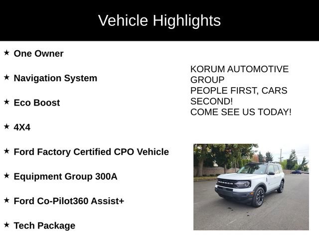 Certified 2024 Ford Bronco Sport Outer Banks w/ Tech Package image 4