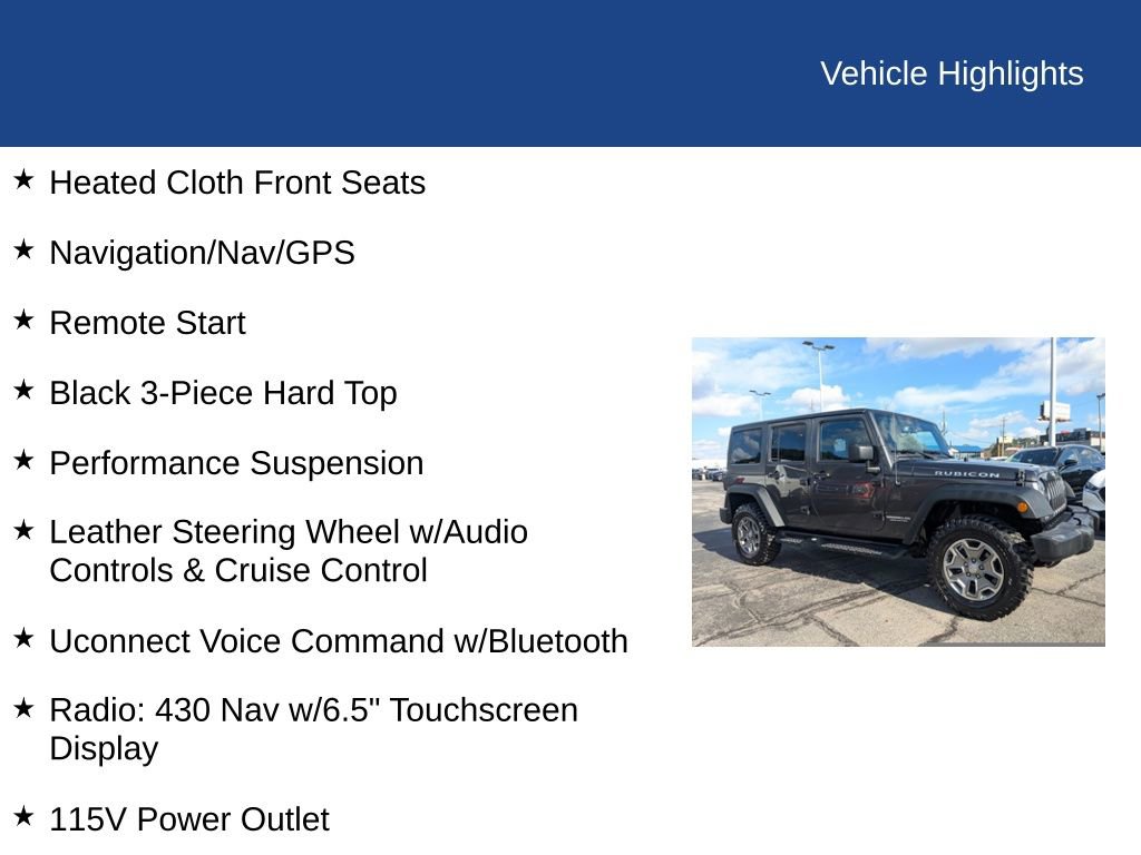 Used 2017 Jeep Wrangler Unlimited Rubicon w/ Connectivity Group image 27