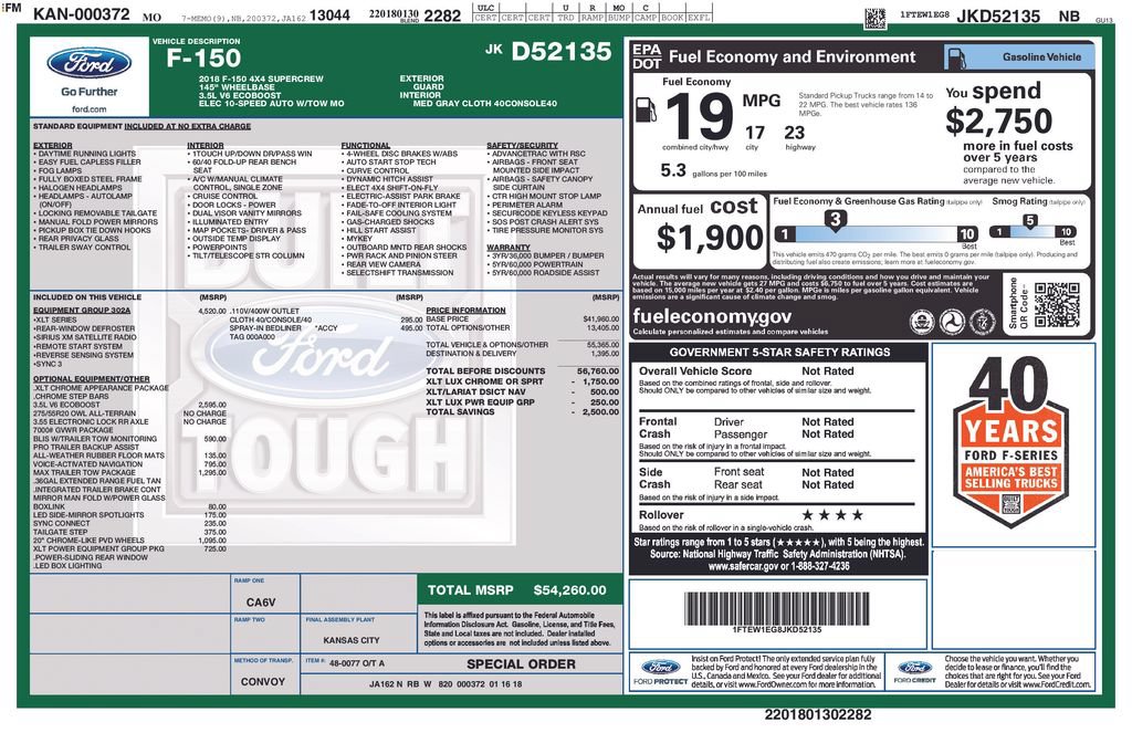 Certified 2018 Ford F150 XLT w/ Equipment Group 302A Luxury AWD/4WD image 26