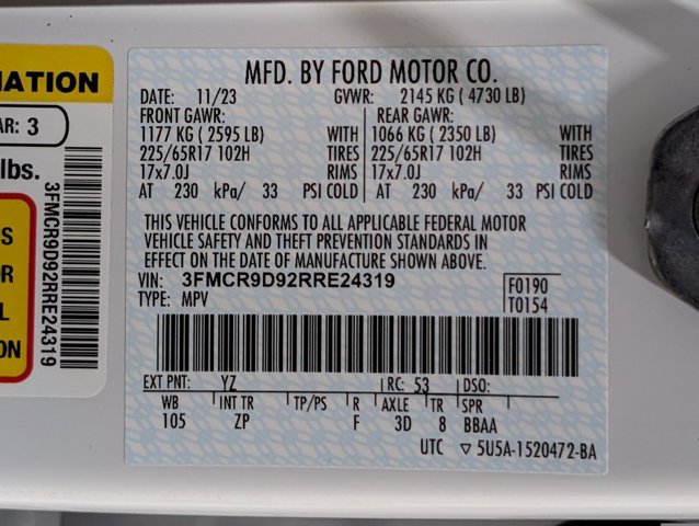 Certified 2024 Ford Bronco Sport Badlands w/ Premium Package AWD/4WD image 24