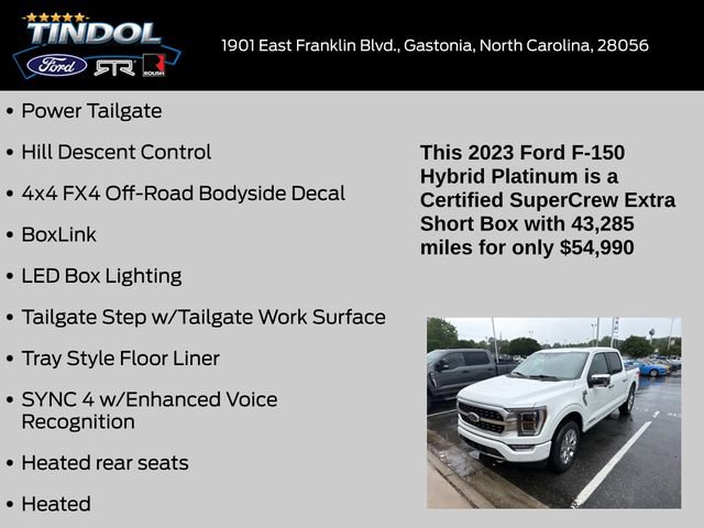 Certified 2023 Ford F150 Platinum w/ Equipment Group 701A High AWD/4WD image 14