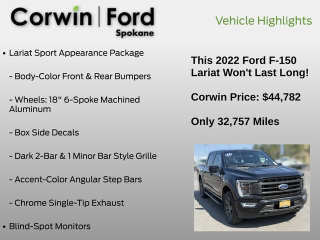 Certified 2022 Ford F150 Lariat w/ Equipment Group 502A High AWD/4WD image 19