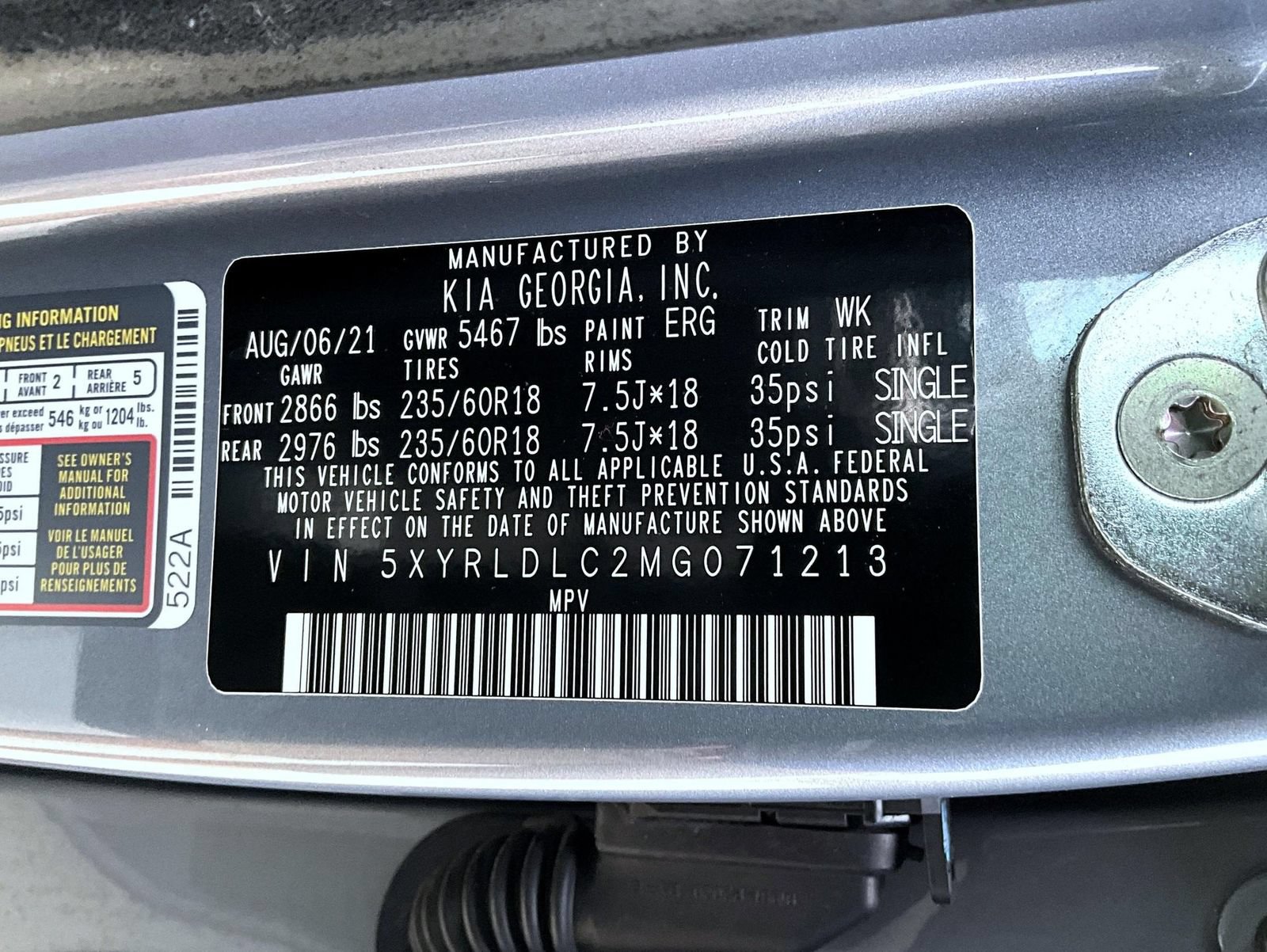 Used 2021 Kia Sorento S w/ Panoramic Sunroof Package AWD/4WD image 31