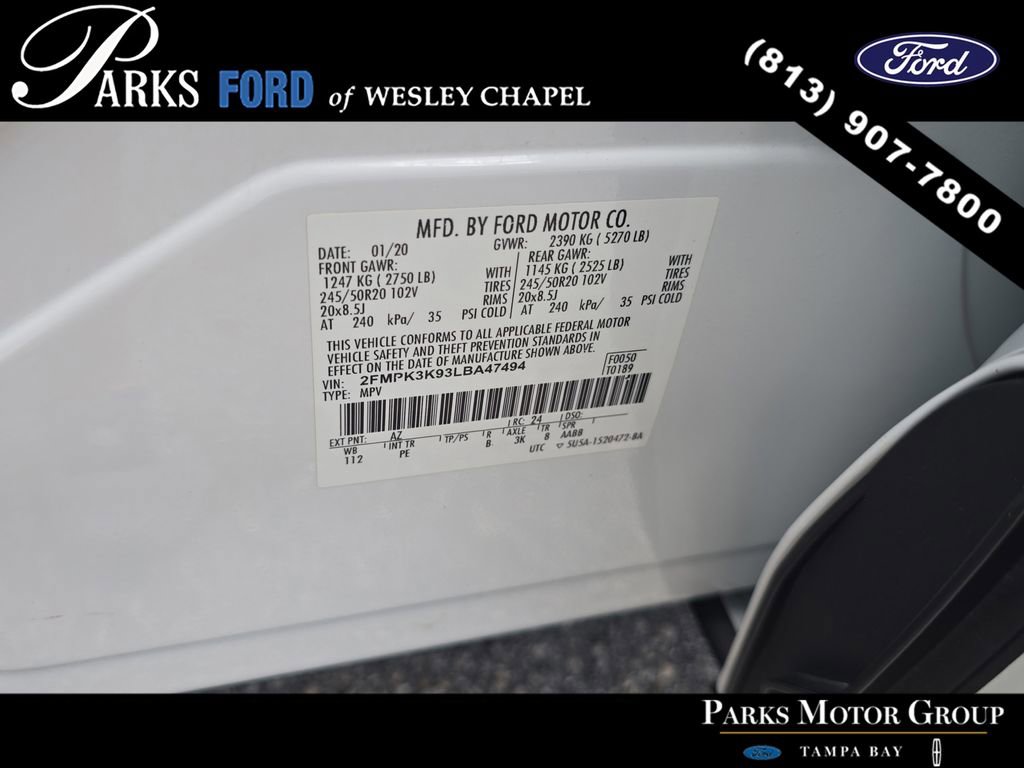 Certified 2020 Ford Edge Titanium w/ Equipment Group 301A FWD image 34