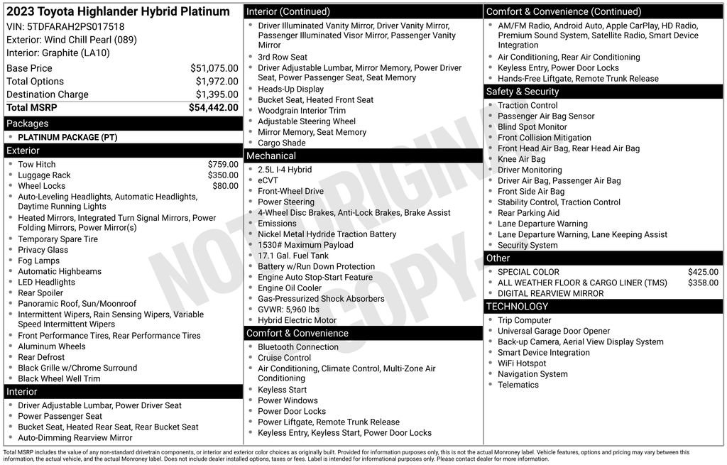 Used 2023 Toyota Highlander Platinum image 2