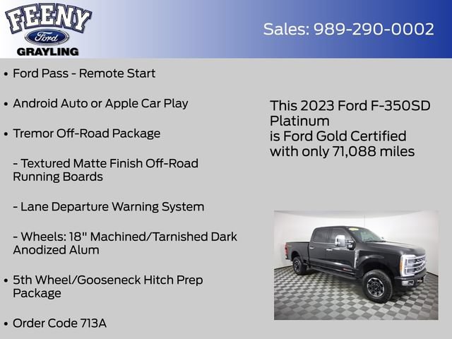 Certified 2023 Ford F350 Platinum w/ Tremor Off-Road Package AWD/4WD image 9