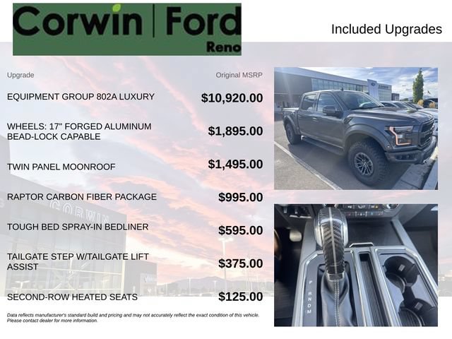 Certified 2020 Ford F150 Raptor w/ Equipment Group 802A Luxury AWD/4WD image 3